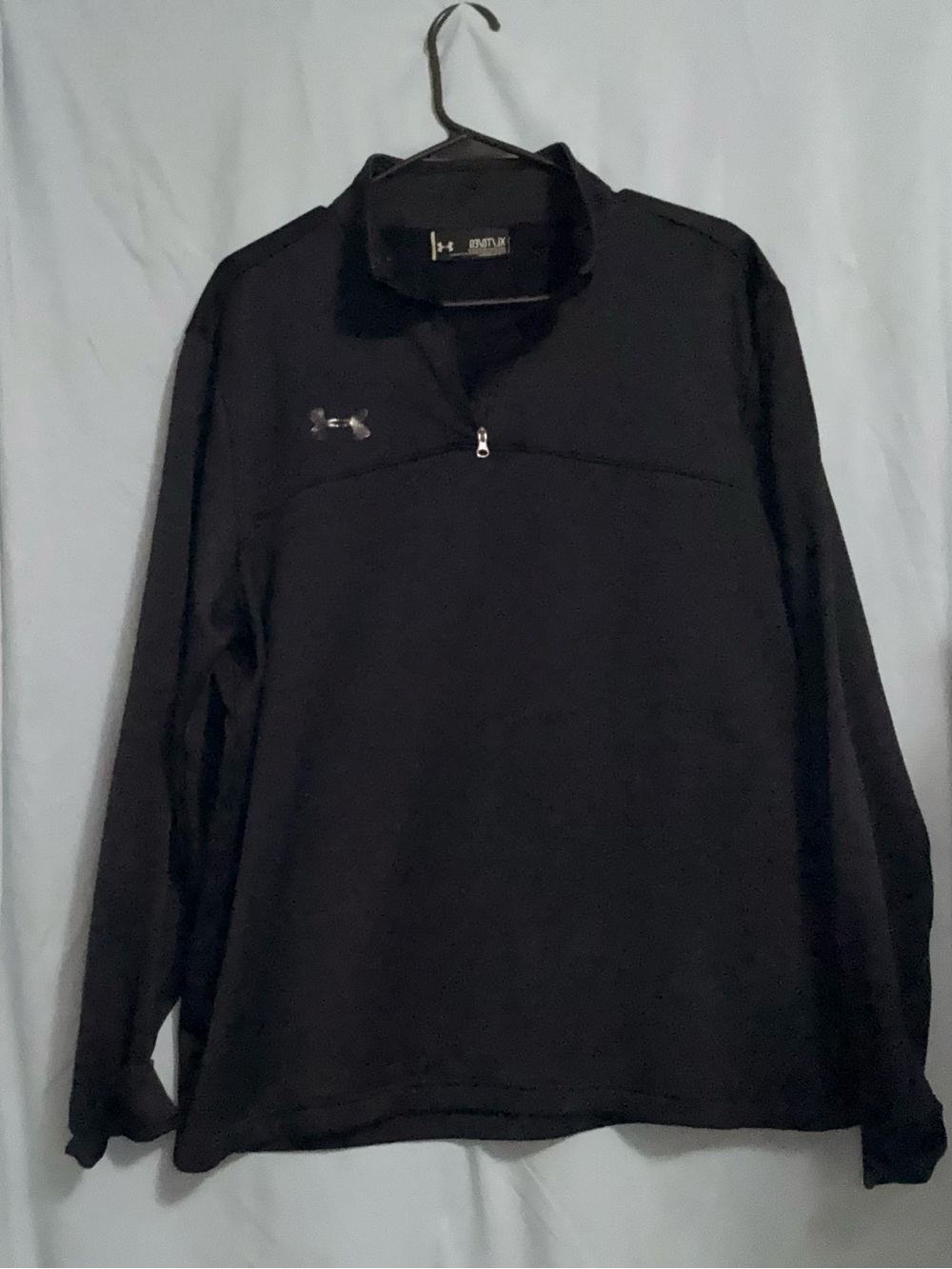 Under Armour Men's Black Loose Fit 1/4 Zip Performance Pullover Jacket Size XL